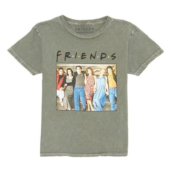 Popfunk Classic Friends TV Show Short Sleeve Acid Wash Tee - Picture 1 of 4